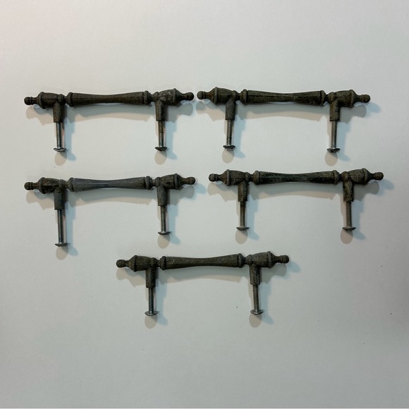Lot (5) Vintage 5” Hardware Pulls Handles Dresser Drawers Cast Iron Pati… - Picture 6 of 6
